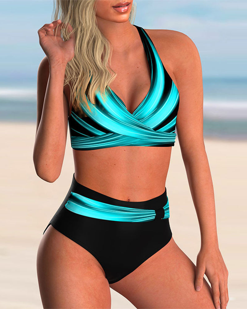 Alma™ | Halter neck bikini set with print