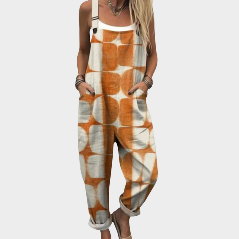 Veronica™ | Jumpsuit with printed and comfortable bib