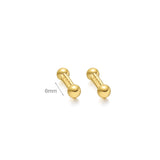 Isabela – Gold earrings with an elegant and fluid design.