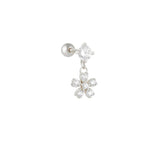 Nora – Elegant gold earrings with a transparent design.