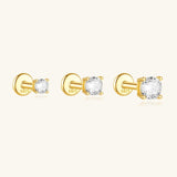 Evelína – Delicate gold earrings with elegant curves.