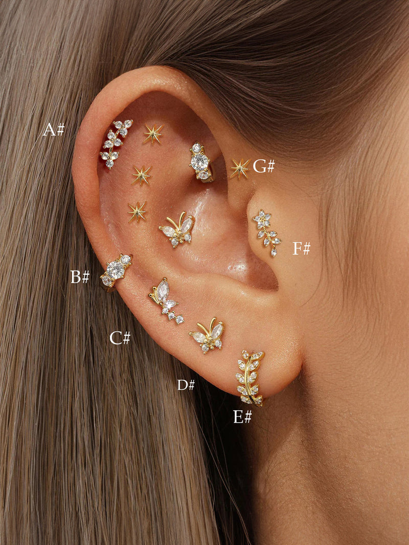 Františka – Gold earrings with a subtle glow.