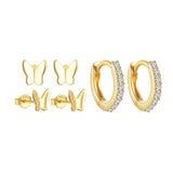 Karolína – Gold earrings with an elegant curve.