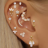 Johana-Marie – Gold Earrings with Textured Design.