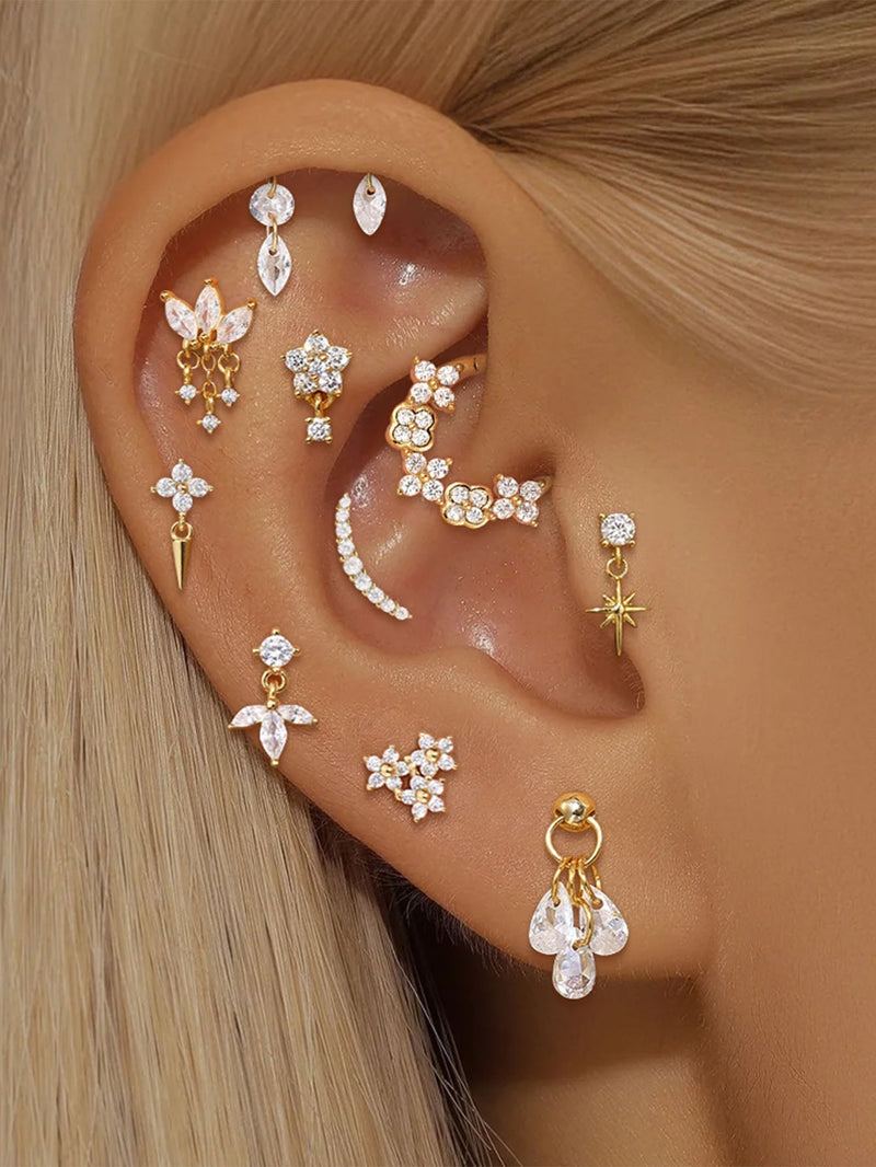 Johana-Marie – Gold Earrings with Textured Design.