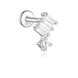 Gold earrings with elegant curved design