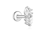 Gold earrings with elegant curved design