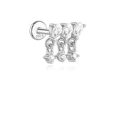 Gold earrings with elegant curved design