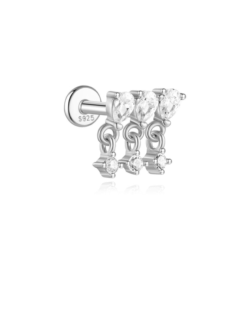 Gold earrings with elegant curved design