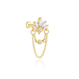 Miriam – Gold Earrings with Structured Design.