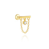 Miriam – Gold Earrings with Structured Design.