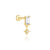 Miriam – Gold Earrings with Structured Design.