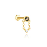 Romina – Gold earrings with a charming playful touch.