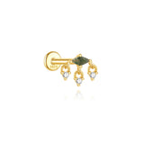 Romina – Gold earrings with a charming playful touch.