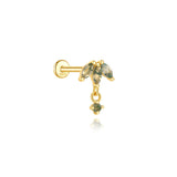 Romina – Gold earrings with a charming playful touch.