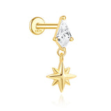 Valentina – Elegant gold earrings with delicate curvature.