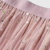 Colette High-Waisted Ruffled Hem Sequin Skirt