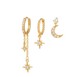 Pavlína – Elegant gold earrings with a contemporary design.