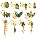 Sofie-Marie – Elegant gold earrings with a dynamic design.