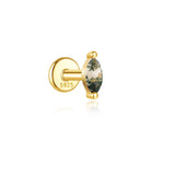 Sofie-Marie – Elegant gold earrings with a dynamic design.
