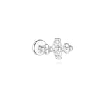 Lina – Golden earrings with delicate filigree curvature.