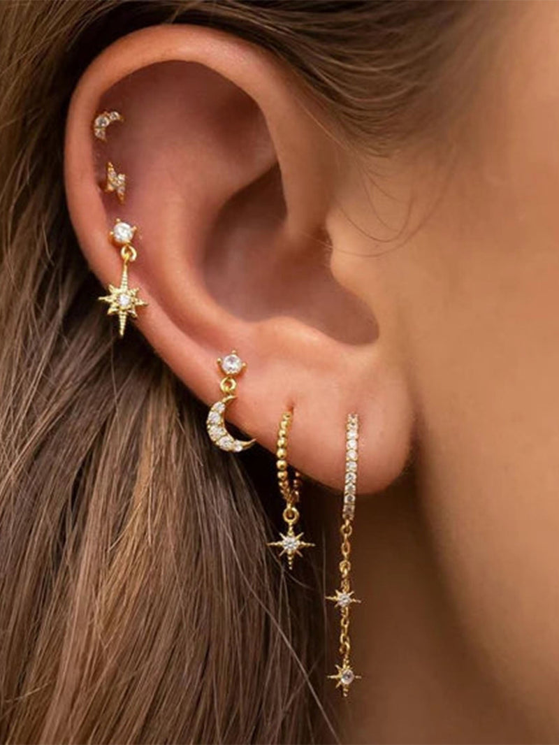 Pavlína – Elegant gold earrings with a contemporary design.