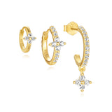 Alena – Delicate gold earrings with a touch of subtle elegance.