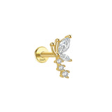 Alena – Delicate gold earrings with a touch of subtle elegance.
