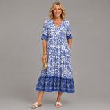 Keisha™ | Elegant V-neck Floral Print