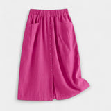Midi skirt with belt