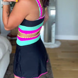 Myra™ | elegant three-piece color-block swimsuit