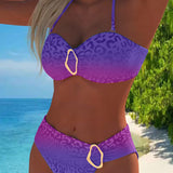 Sofía™ | One-Piece Swimsuit with Gradient Leopard Print and Halter Neck