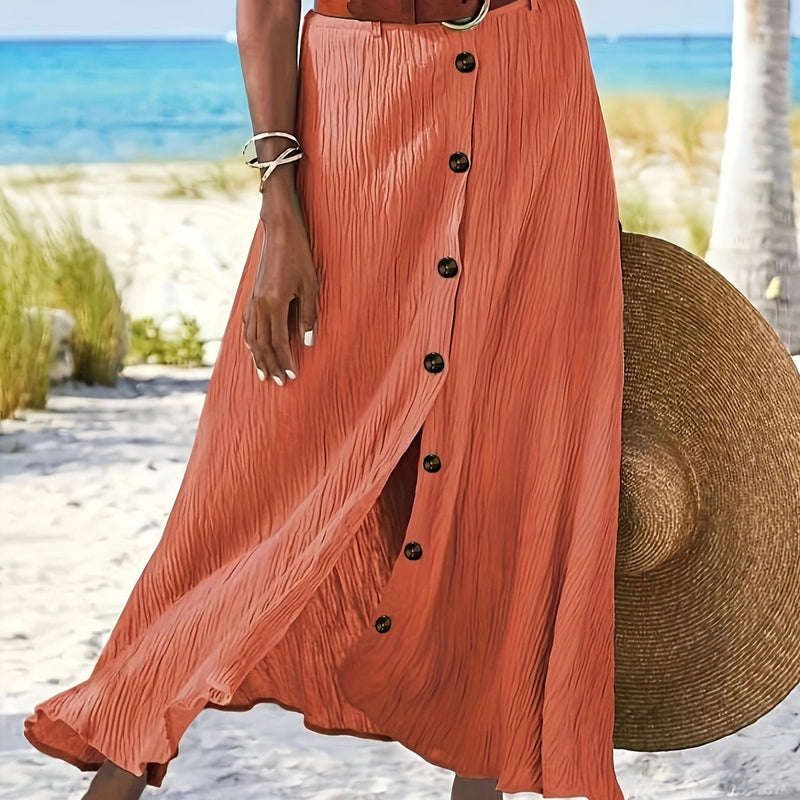 Semi-transparent skirt with opening