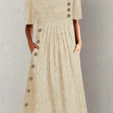 Coralina | Summer Maxi Dress with Clear Stripes