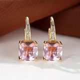 Sabrina – Circular Earrings with Mystical Gems in Gold