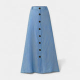 Semi-transparent skirt with opening