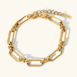 Marisa – Gold bracelet with an elegant double structure design.
