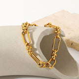 Marisa – Gold bracelet with an elegant double structure design.