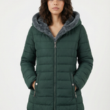 Padded coat with fleece lining