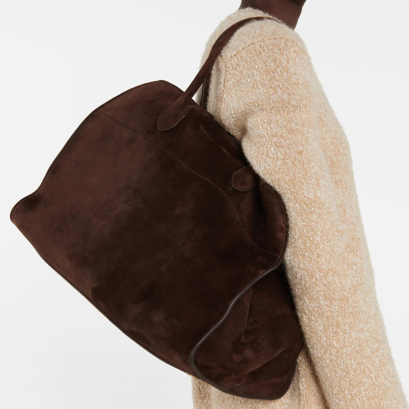 Leather tote bag