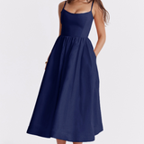 Estela | Elegant Summer Corset Midi Dress