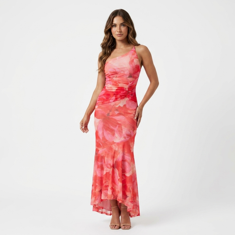 Melina - Dress with Pleated Shoulder