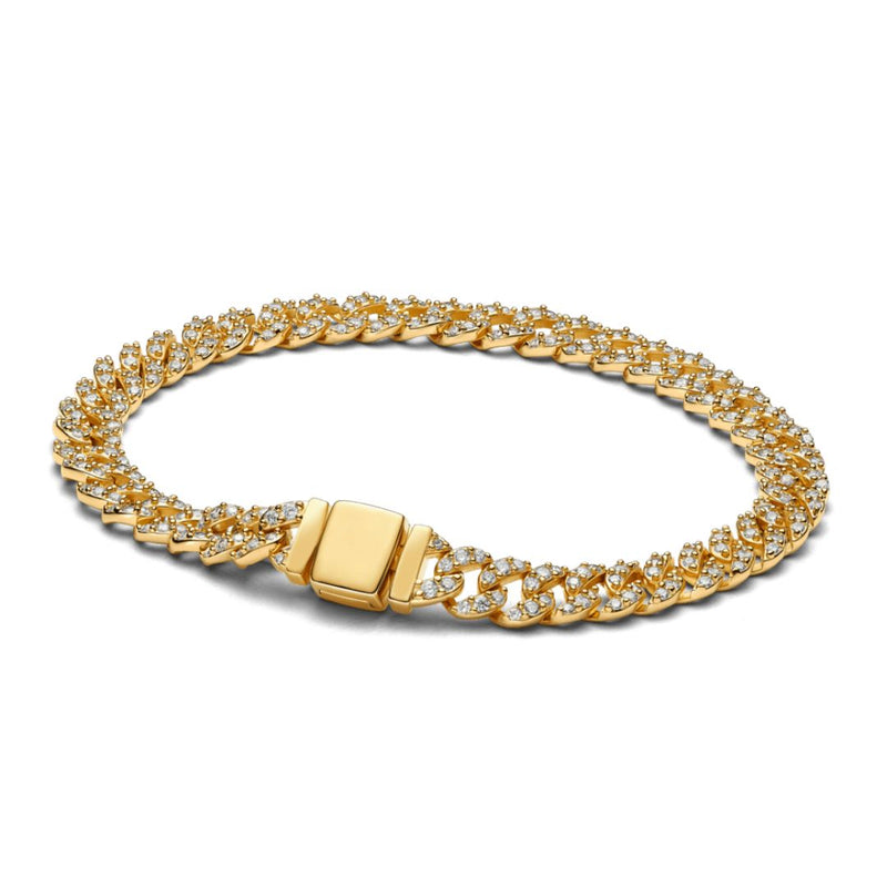 REALISTIC | Cuban Pavé Bracelet Gold