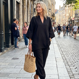 Georgiana™ | Tunic with V-neck and Gathered Pants