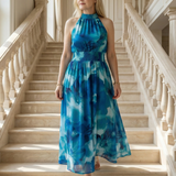 Sylin™ | Gathered Halter Midi Dress
