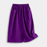 Midi skirt with belt