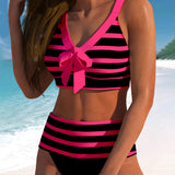 Martina™ | High-Waisted Striped Bikini