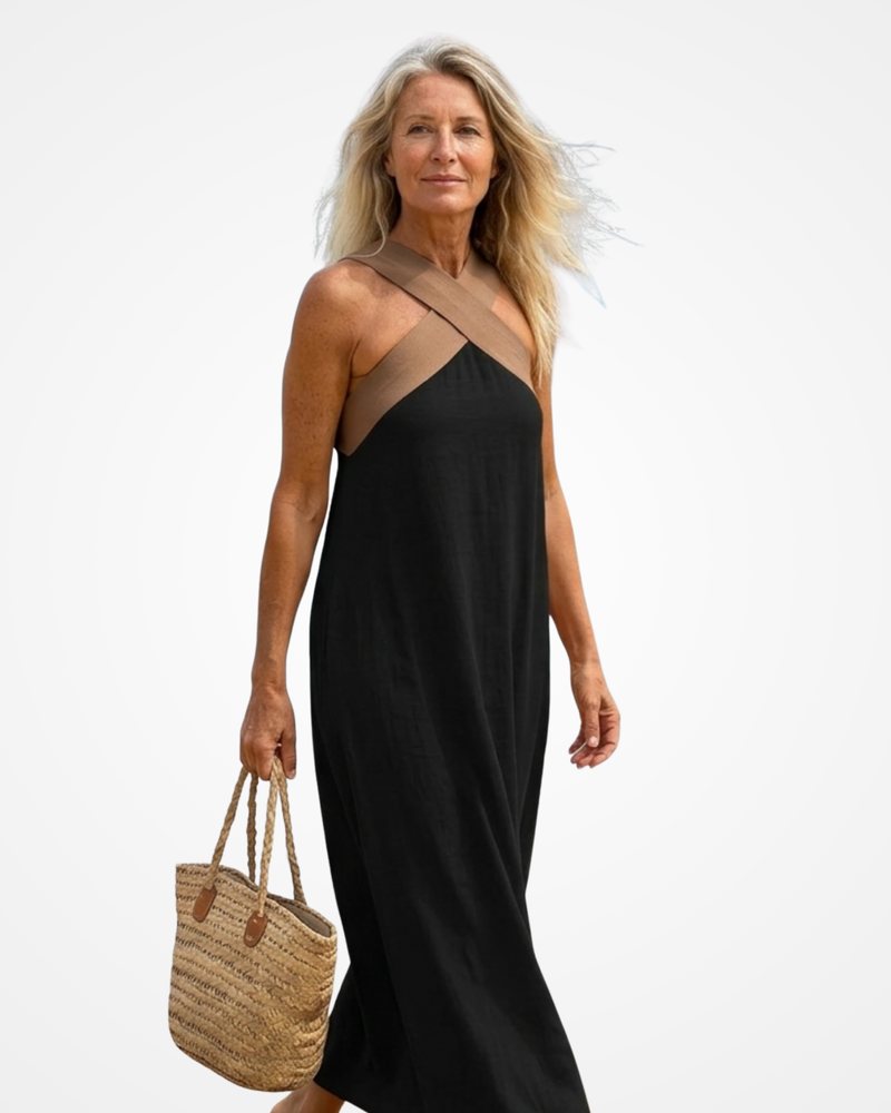 Quirina | Cross-Over Maxi Dress