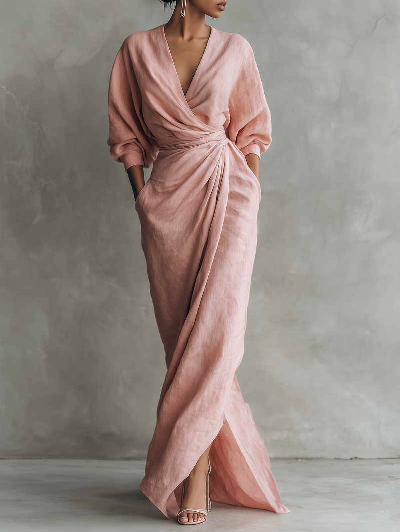 Karen | Elegant Maxi Dress with V-Neck
