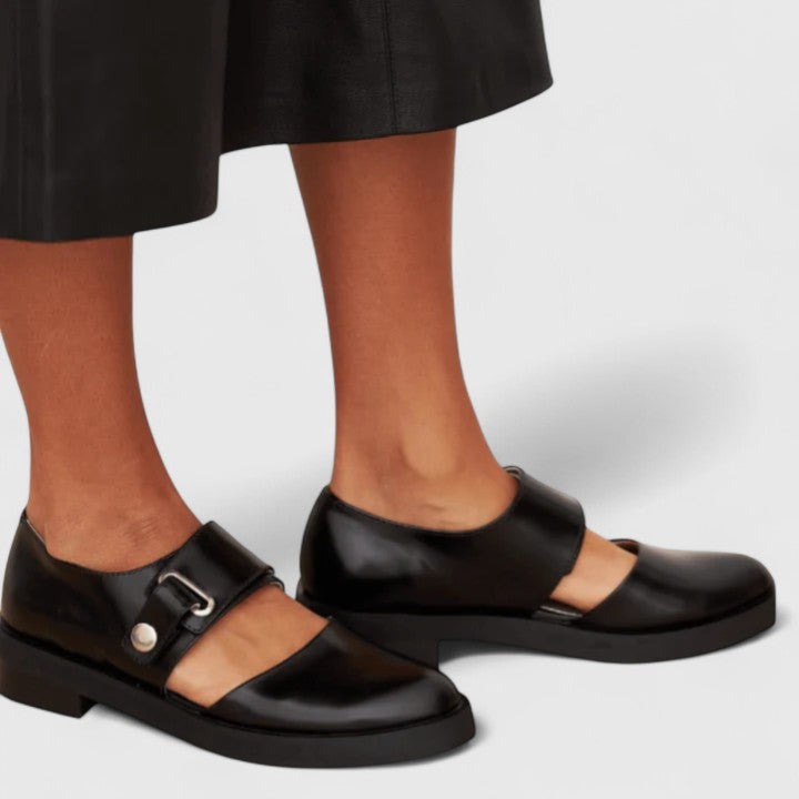 Elena™ | Women's Black Shoes with Buckle